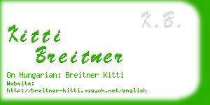 kitti breitner business card